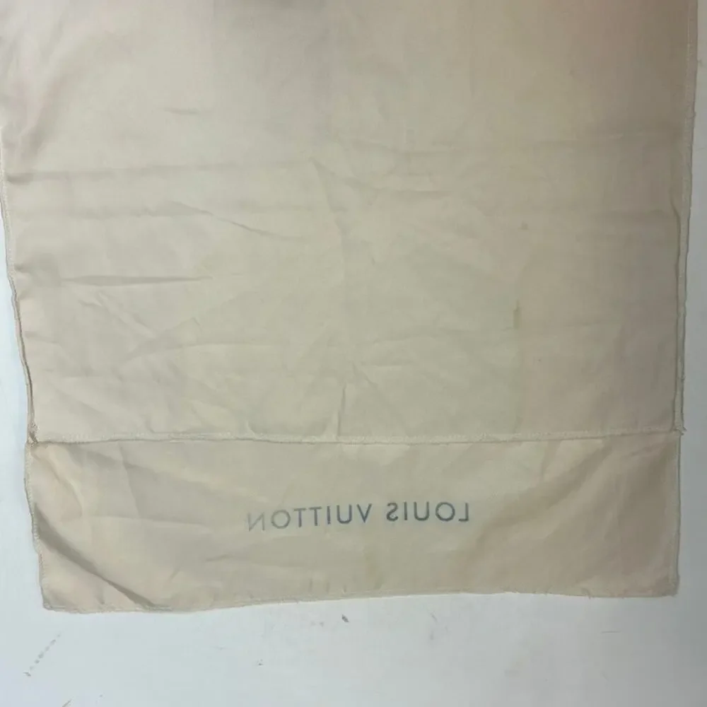 GUC Louis Vuitton Cotton Blend Dust Bag Cream Ivory Blue Fold Over 20 x 24